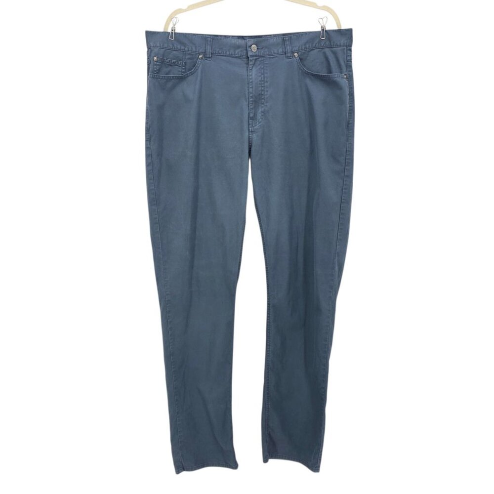 Peter Millar Mens 40 Pants Pima Cotton Straight Leg 5 pocket Blue Stretch Chino